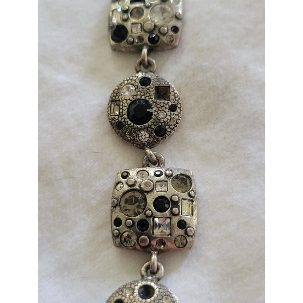 Patricia Locke Swarovski Mythic Collection Gold Tone Multi-Crystal Bracelet - Picture 4 of 13